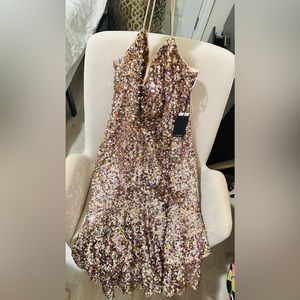 Brand new ADRIANNA PAPELL full sequins mermaid dresss perfect for PROM